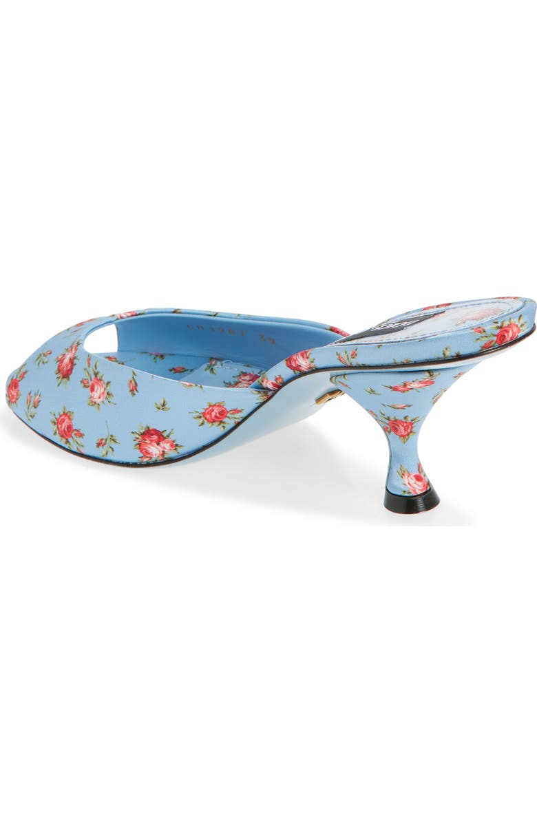 Dolce&Gabbana Keira Floral Satin Sandal, Alternate, color, Roselline F.celeste