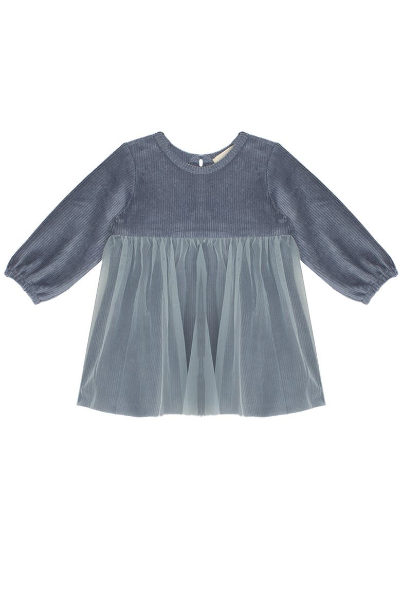 Skylar Blue Suede Dress, Main, color, Blue