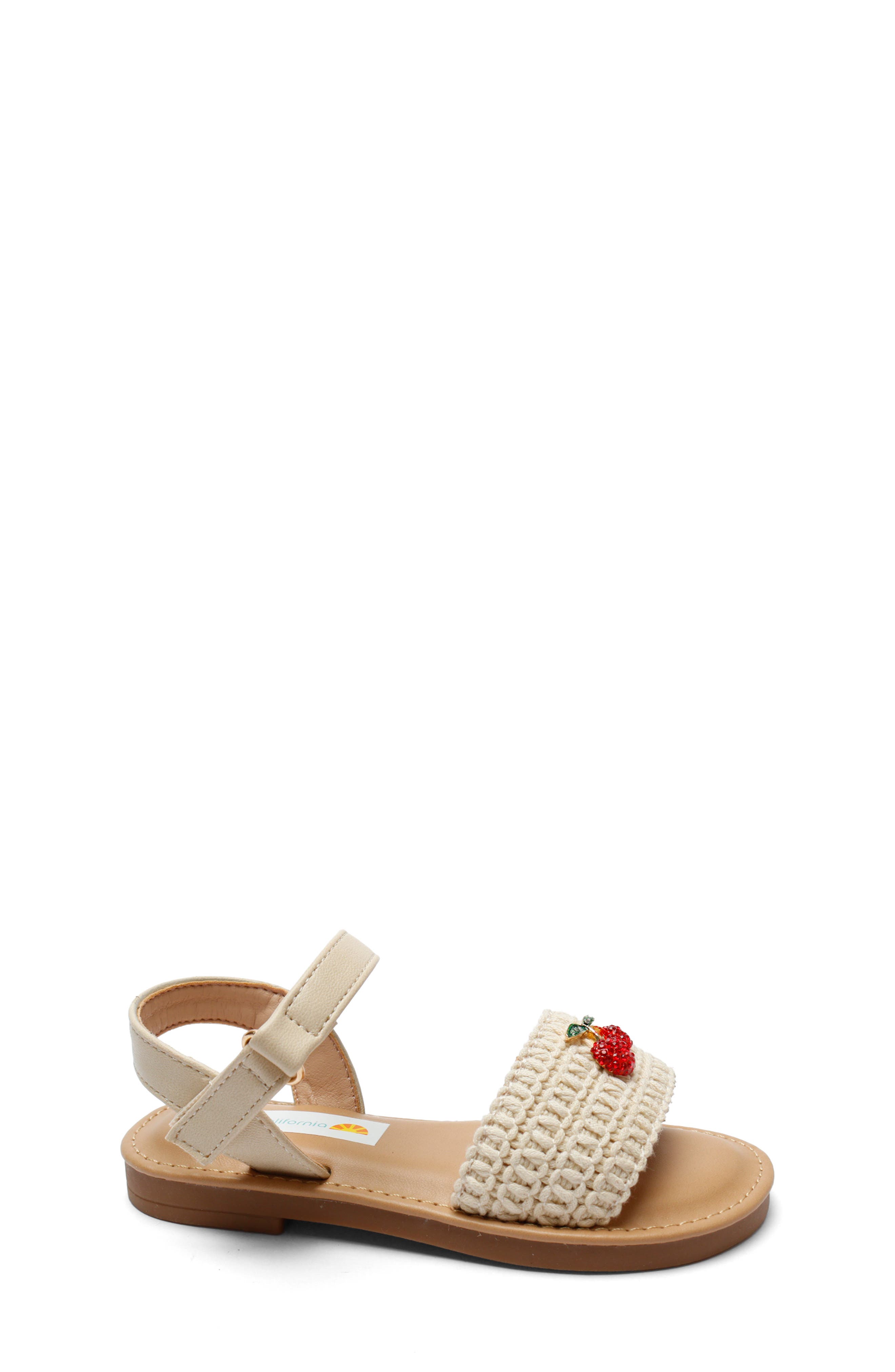 C & C California Zoe Open Toe Sandal, Main, color, Bone
