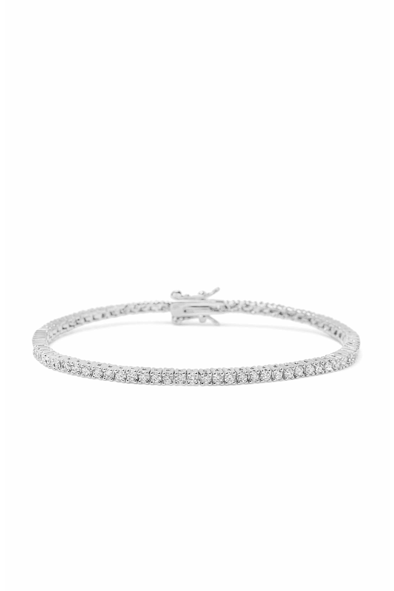 Silver Mini Tennis Bracelet, Main, color, Silver