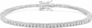 Nialaya Silver Mini Tennis Bracelet