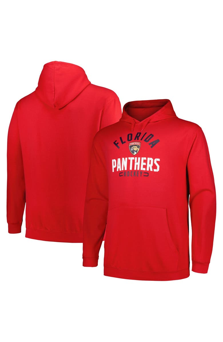 PROFILE Men's Profile Red Florida Panthers Big & Tall Arch Over Logo Pullover Hoodie, Alternate, color, Red