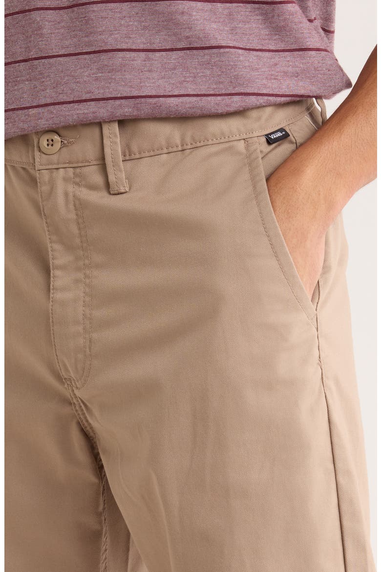 Authentic Relaxed Flat Front Stretch Chinos, Alternate, color, DESERT TAUPE