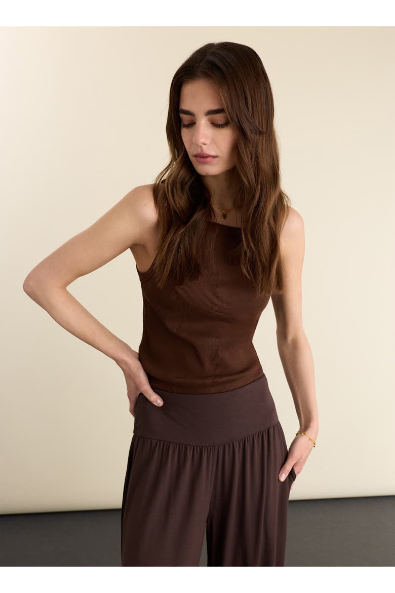 Otis Jersey Balloon trousers, Alternate, color, Dark Chocolate