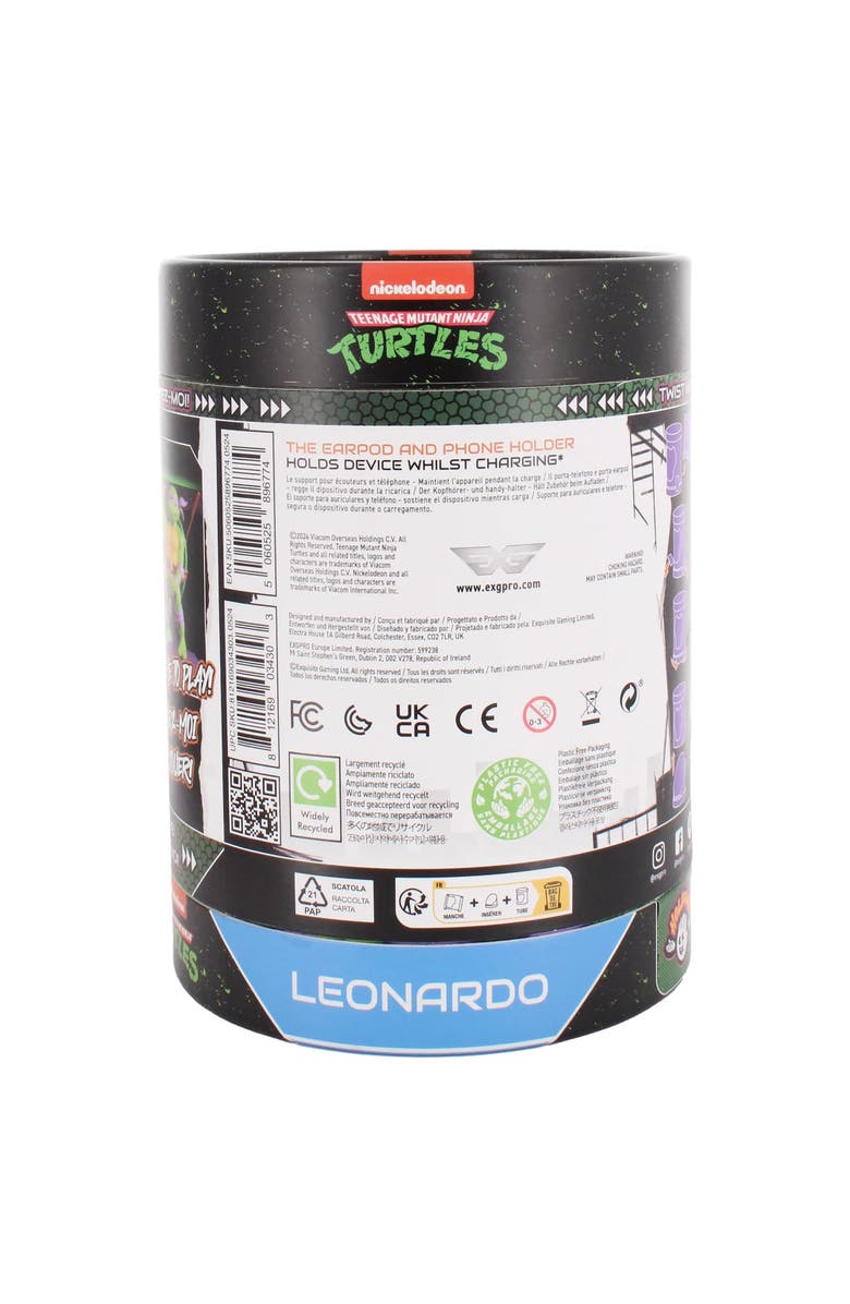 Exquisite Gaming Holdems Tmnt Leonardo Earbud & Phone Holder, Alternate, color, Multicolored