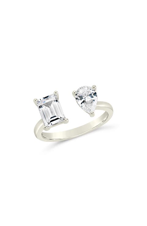CZ Station Open Band Ring