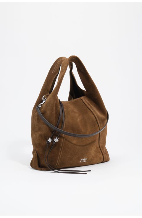 Medium Sized Suede Paper Bag