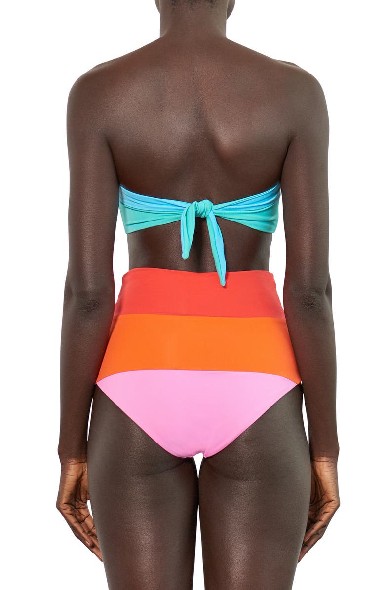 Mara Hoffman Lydia High-Waist Bikini Bottoms, Alternate, color, 