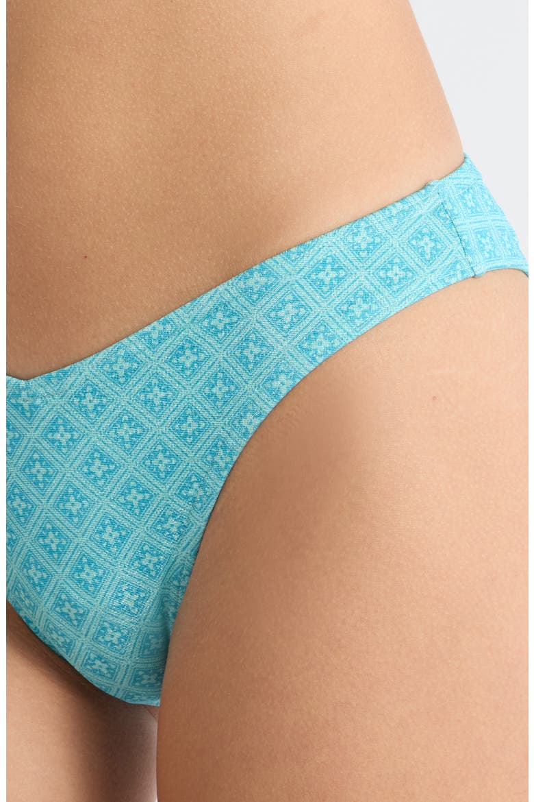 Moon Geo High Leg Bikini Bottoms, Alternate, color, BLUE