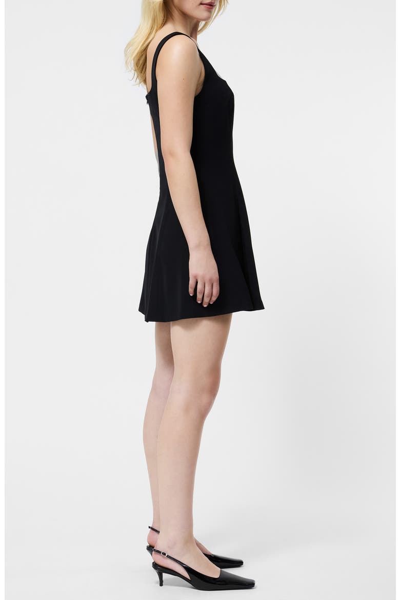 Sleeveless Square Neck Minidress, Alternate, color, BLACK