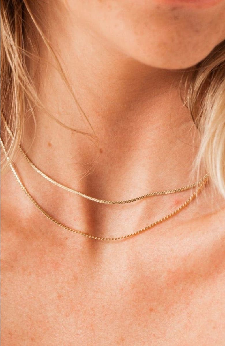 MADE BY MARY Serpentine Chain Necklace, Alternate, color, Gold Filled