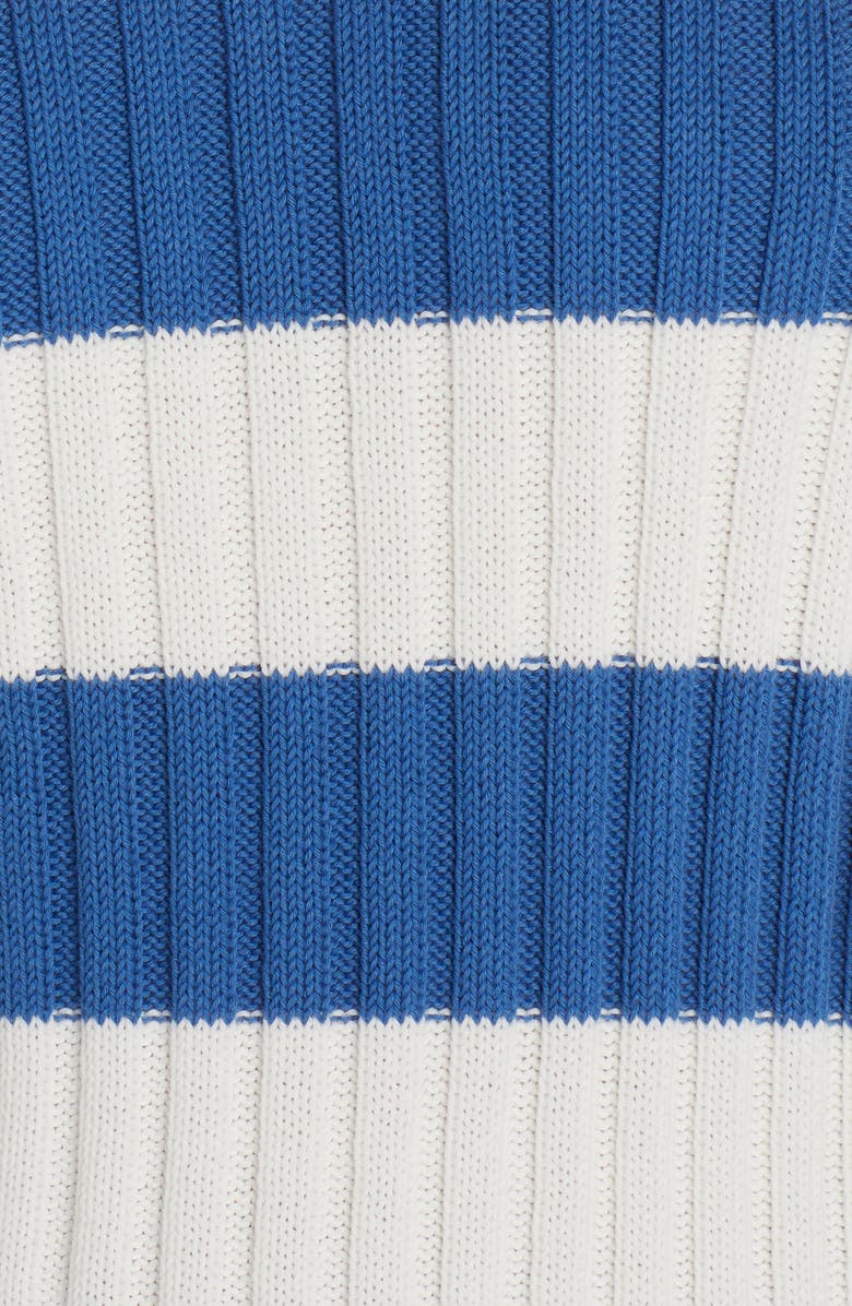 Moncler Stripe Cotton Hooded Sweater, Alternate, color, 