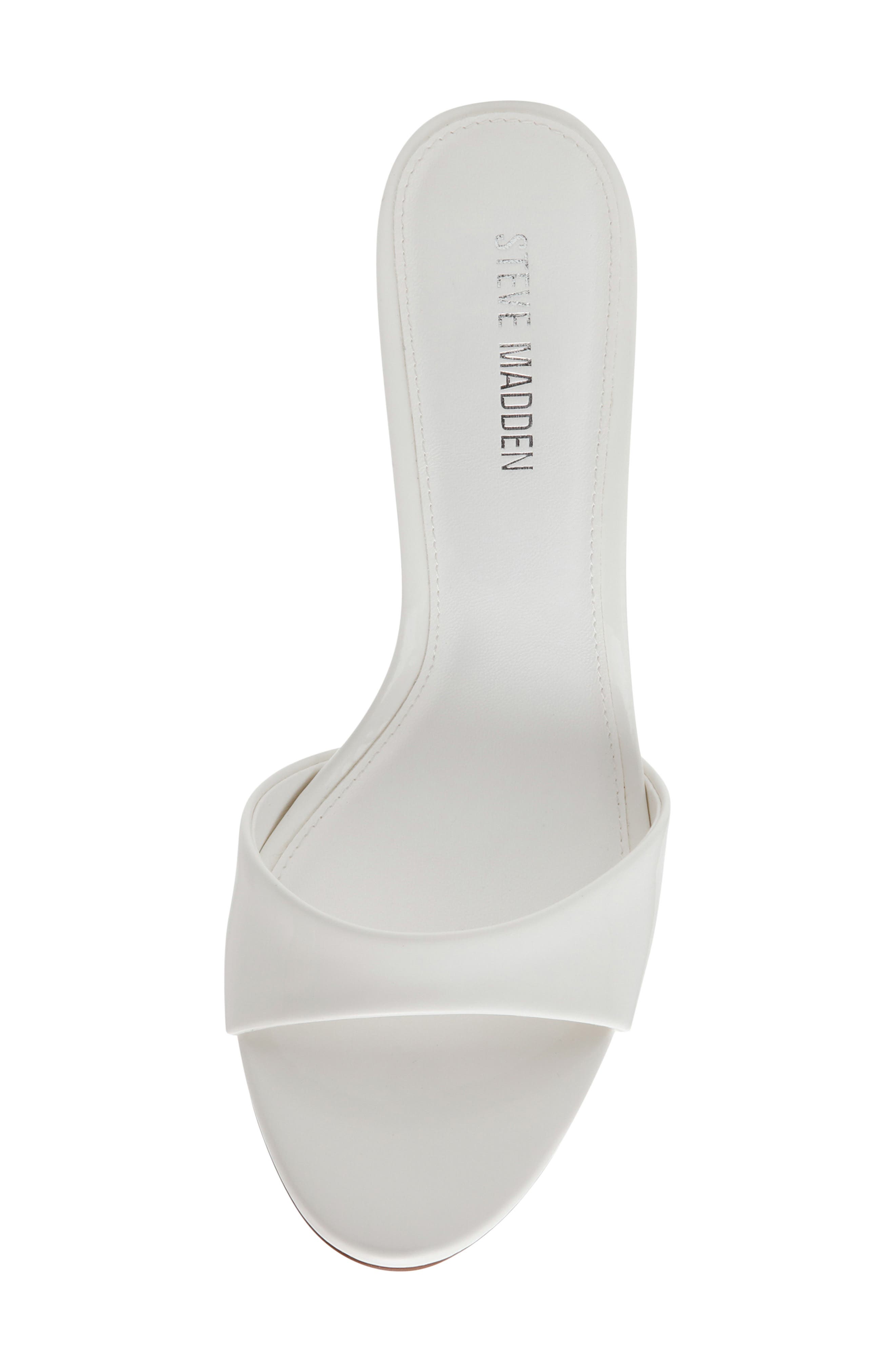 Steve Madden Davina Stiletto Sandal, Alternate, color, White Patent