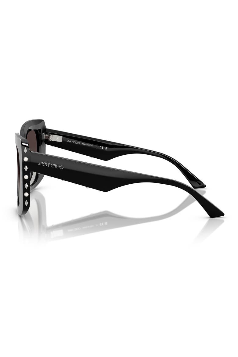 54mm Butterfly Sunglasses, Alternate, color, BLACK