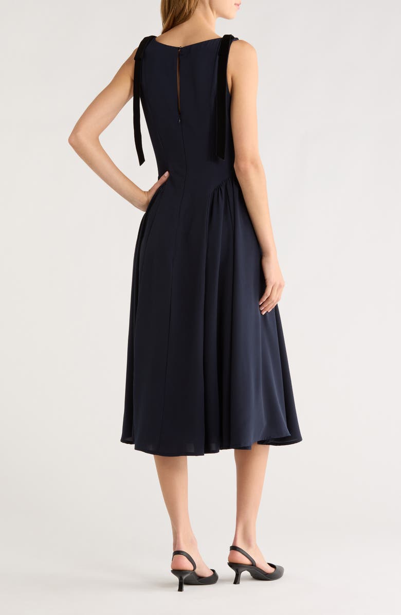 All in Favor Sleeveless A-Line Midi Dress, Alternate, color, Navy