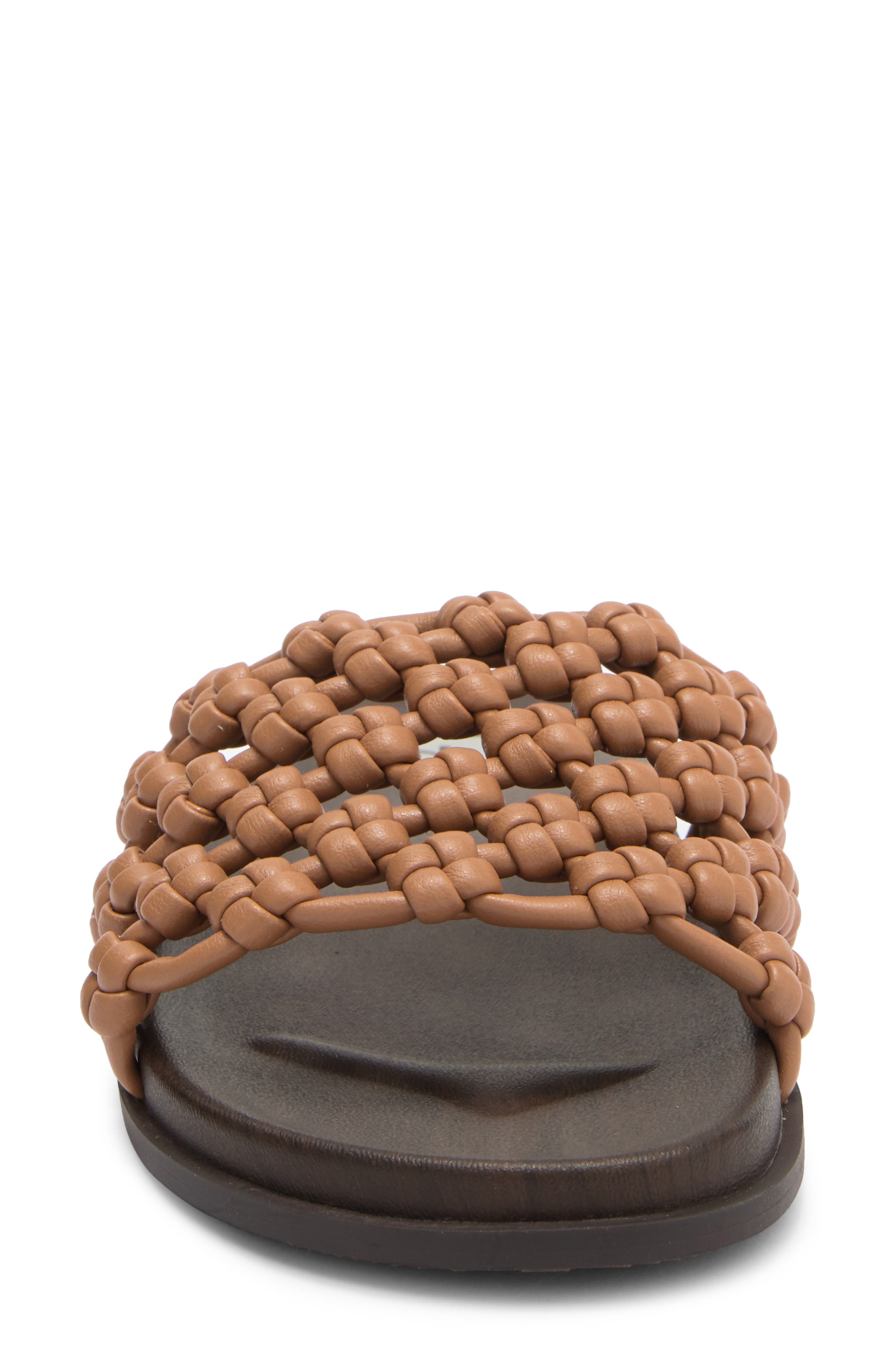 Galossa Knotted Slide Sandal, Alternate, color, TOFFEE