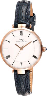 PORSAMO BLEU Bellevue Leather Strap Watch, 32mm