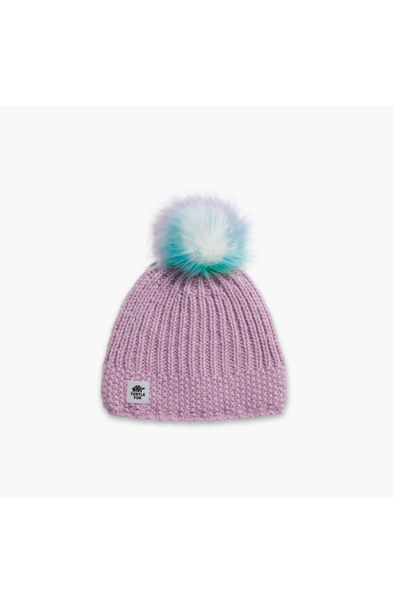 Turtle Fur Kids Suzie Pom Winter Hat, Main, color, Lilac