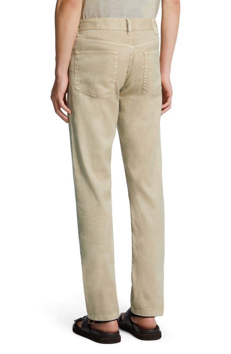 ZEGNA Garment Dyed Stretch Linen 
Cotton Slim Fit Jeans, Alternate, color, 