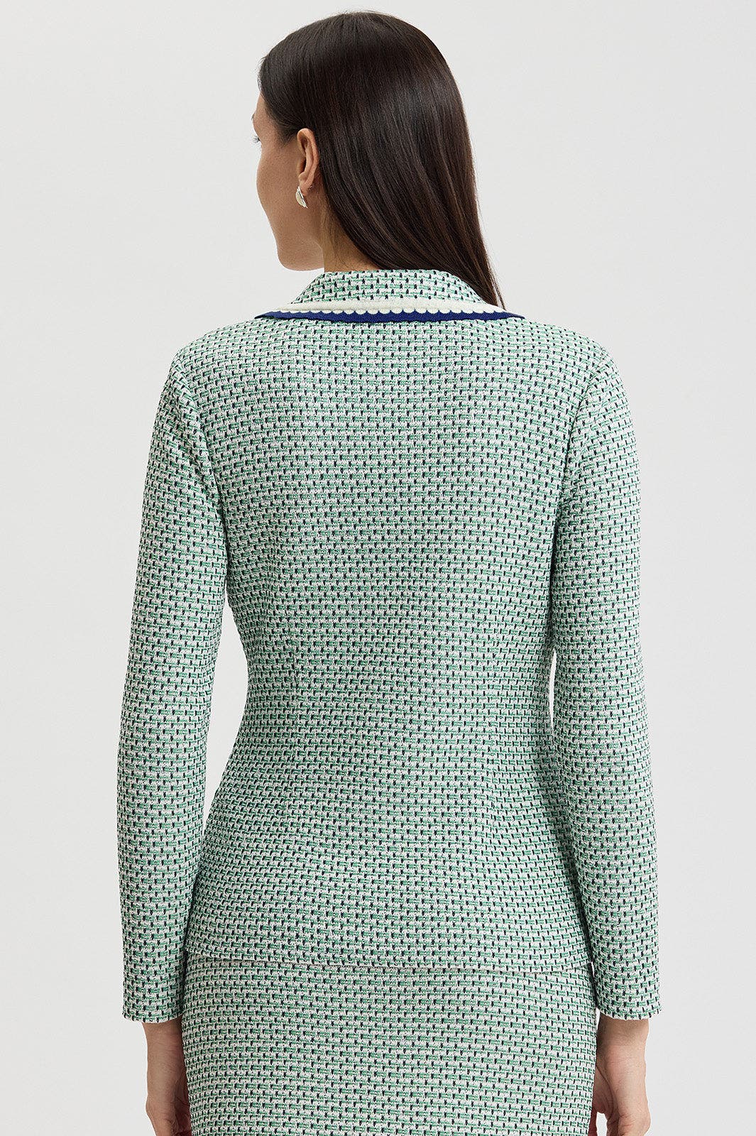 Женские Ming Wang Tailored Jacquard Basketweave Knit Jacket — фото 3