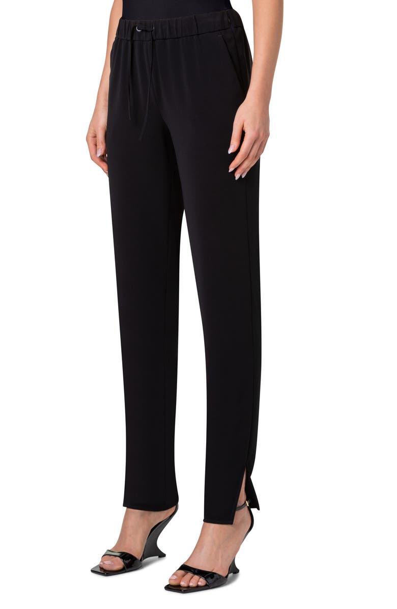 Akris punto Women's Mike Split Hem Pants, Alternate, color, Black