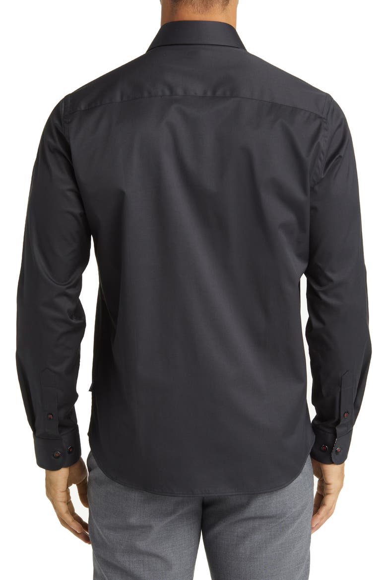DRYTOUCH® Performance Sateen Button-Up Shirt, Alternate, color, BLACK