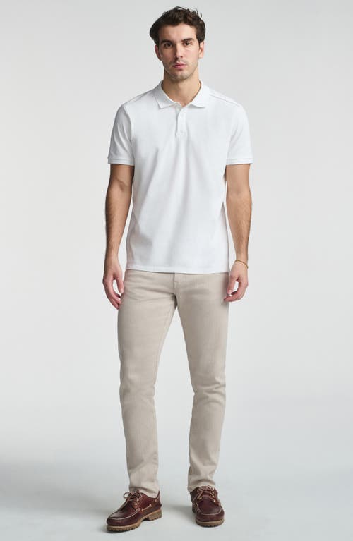 Mavi Jeans Regular Fit Stretch Cotton Polo In White