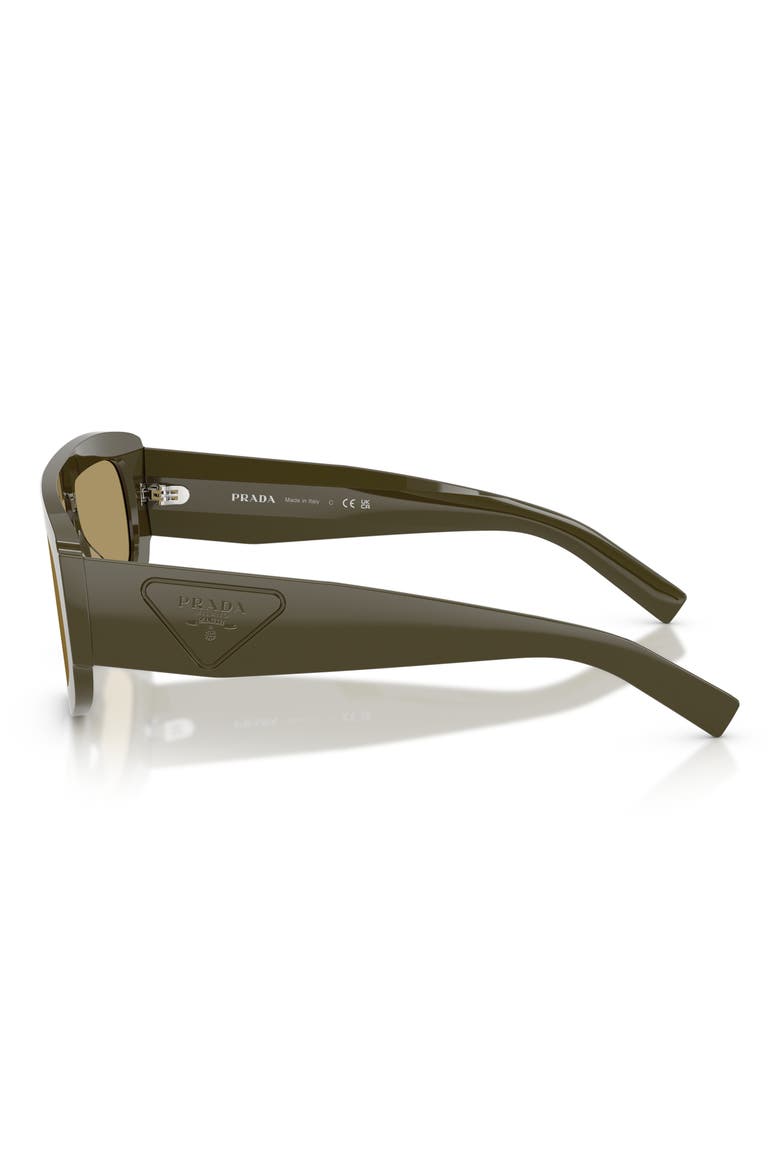 124mm Oversize Irregular Sunglasses, Alternate, color, LAUREL / GREEN OLIVE
