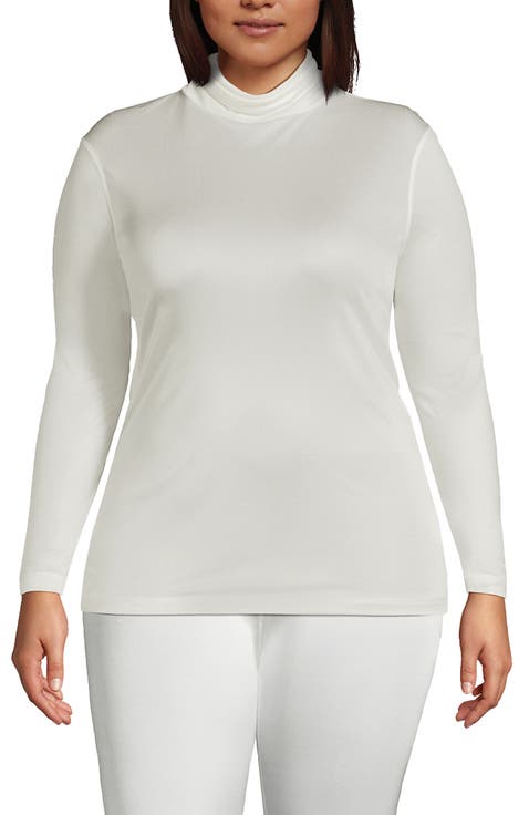 Silk Interlock Turtleneck Long Underwear Top
