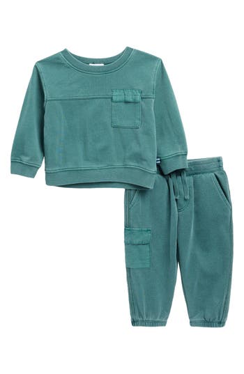 Splendid Babies' Cargo Pullover & Joggers Set In Green