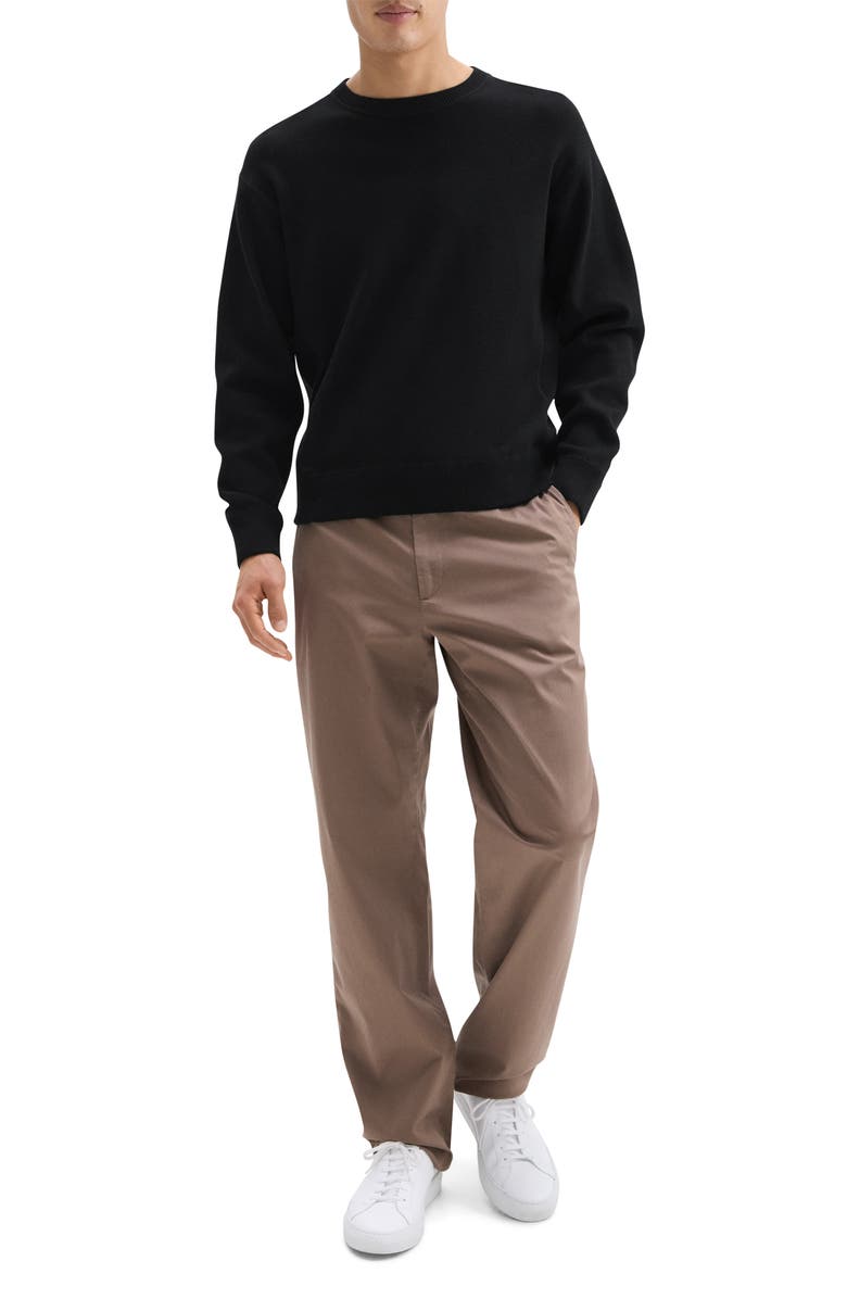Theory Relaxed Fit Crewneck Sweater, Alternate, color, Black