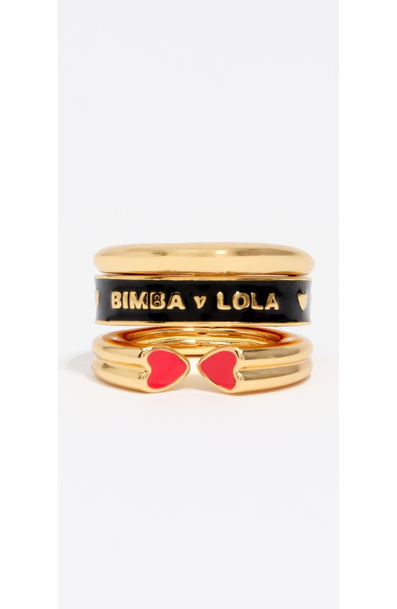 Bimba y Lola Triple Modular Ring, Alternate, color, Red