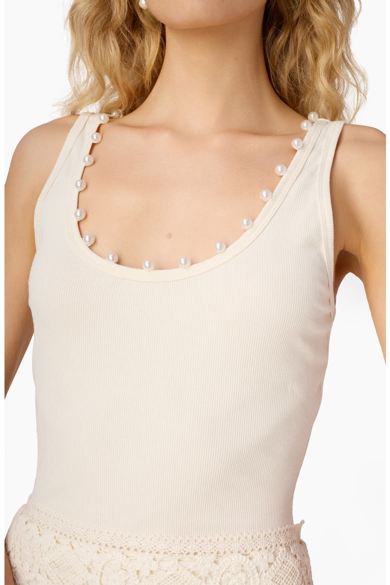 Perrie Faux Pearl Rib Tank, Alternate, color, CERAMIC