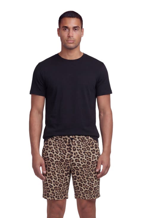 Leopard Mens Flat Front Short