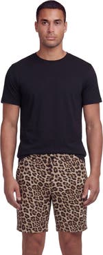 Lords of Harlech Leopard Mens Flat Front Short