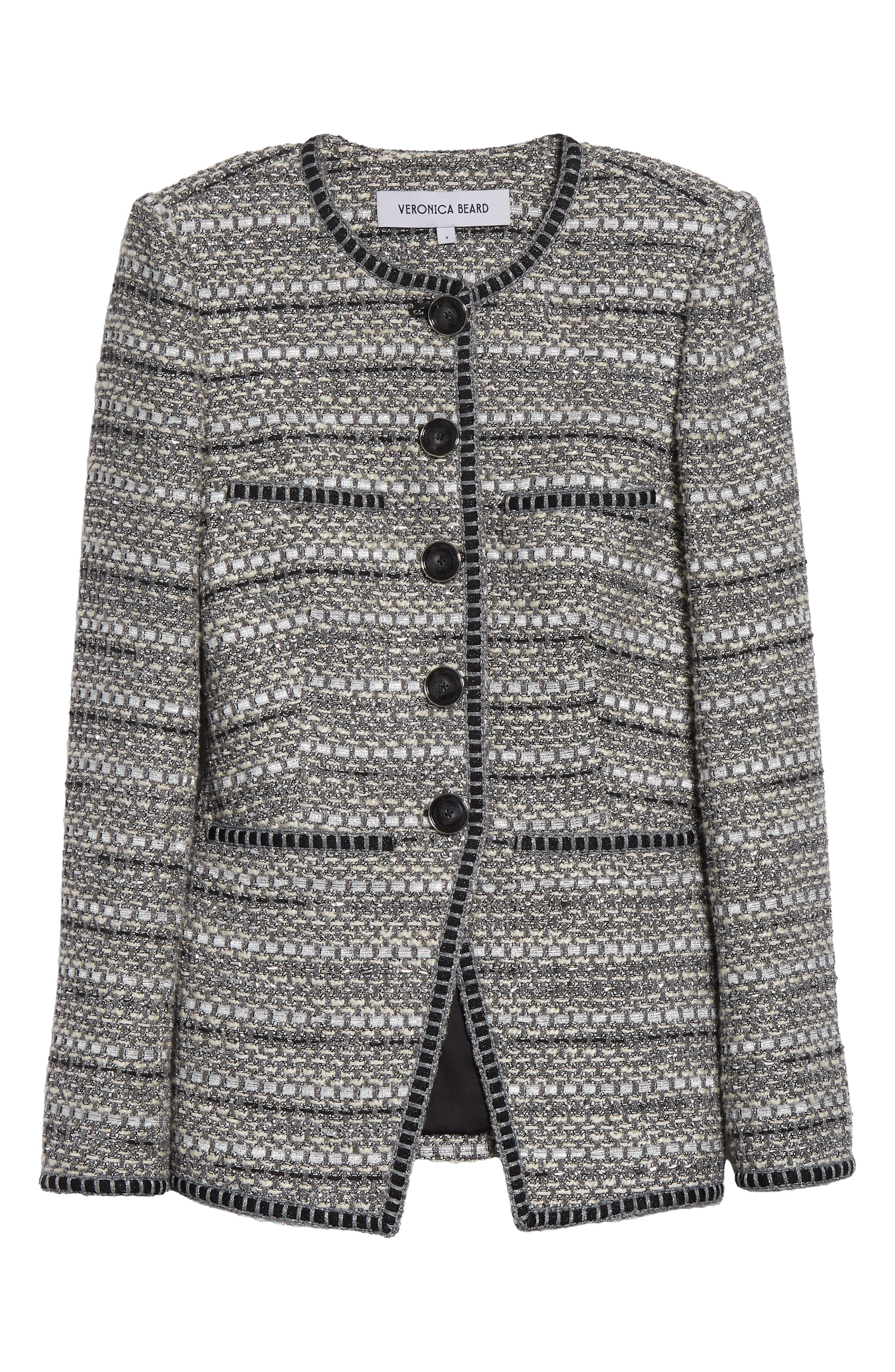 Alessia Metallic Tweed Cutaway Jacket (Women) | Nordstrom