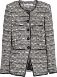 Veronica Beard Alessia Metallic Tweed Cutaway Jacket