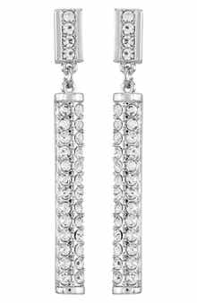 Vince Camuto Pavé Crystal Bar Linear Drop Earrings