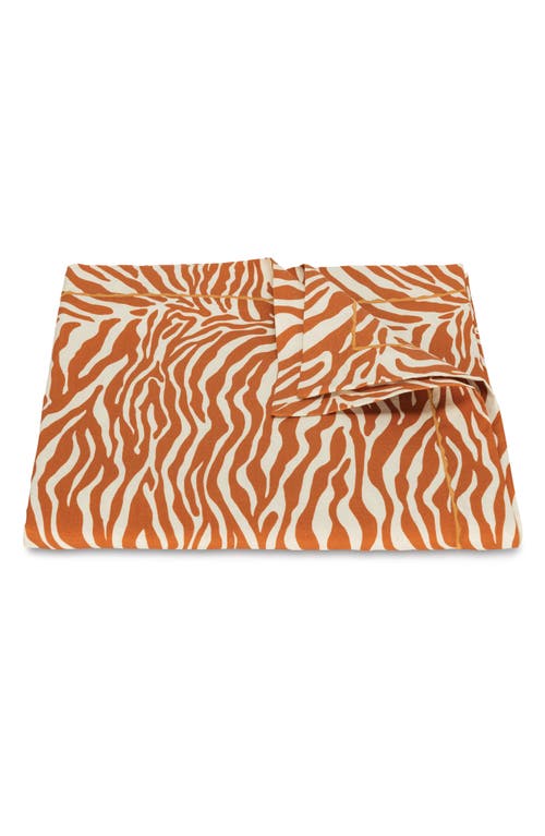 Matouk Regine Zebra Stripe Linen Tablecloth In Brown