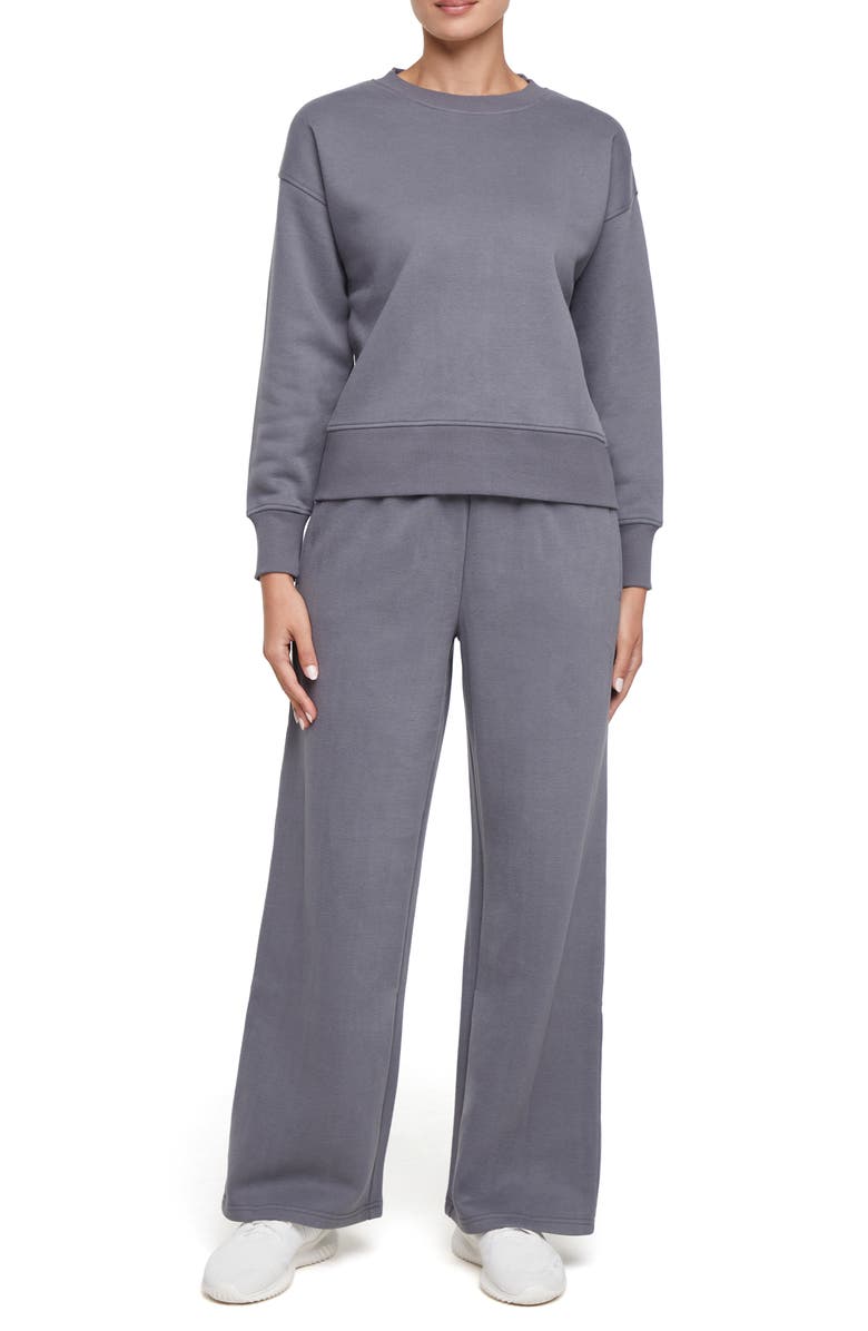BALANCE COLLECTION Wren Fleece Sweatshirt & Pants Set, Main, color, Poppy Seed