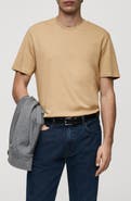 MANGO Regular Fit Medium Weight Cotton T-Shirt