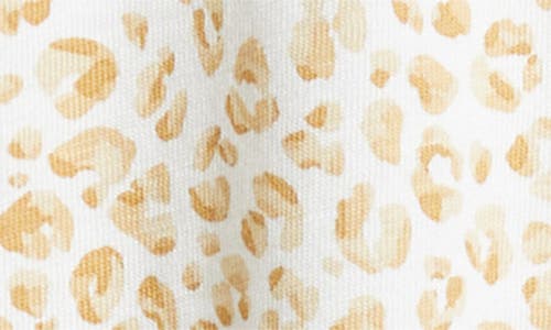 Tommy Bahama Lux Leopard Print Slub Cotton Jersey Minidress In Neutral