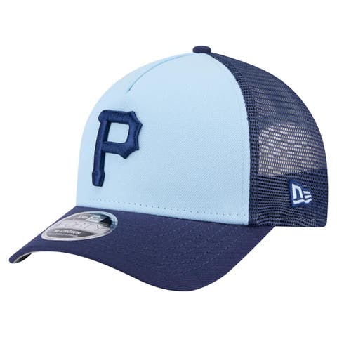 Men's New Era Light Blue/Navy Pittsburgh Pirates 2-Tone Color Pack 9FORTY Adjustable Trucker Hat