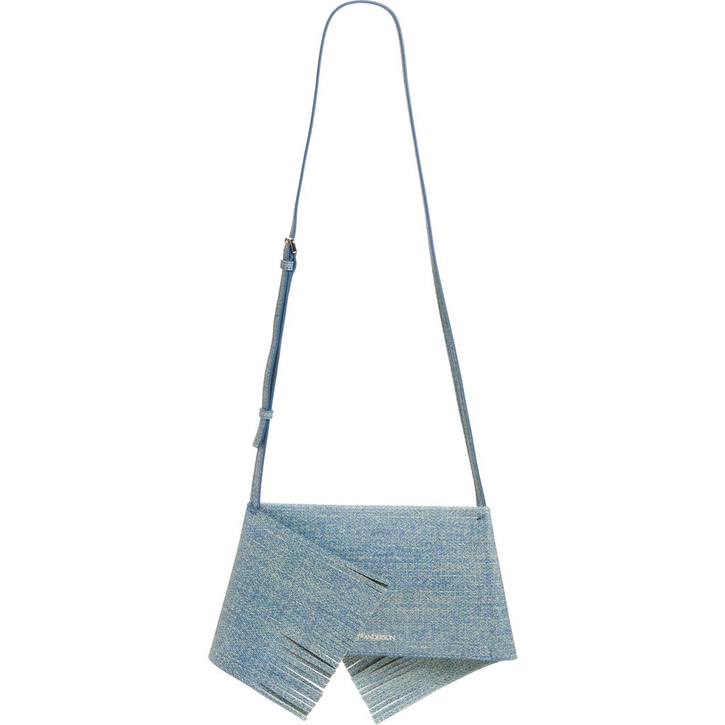 Jw Anderson Mini Scarf Leather Shoulder Bag In Blue
