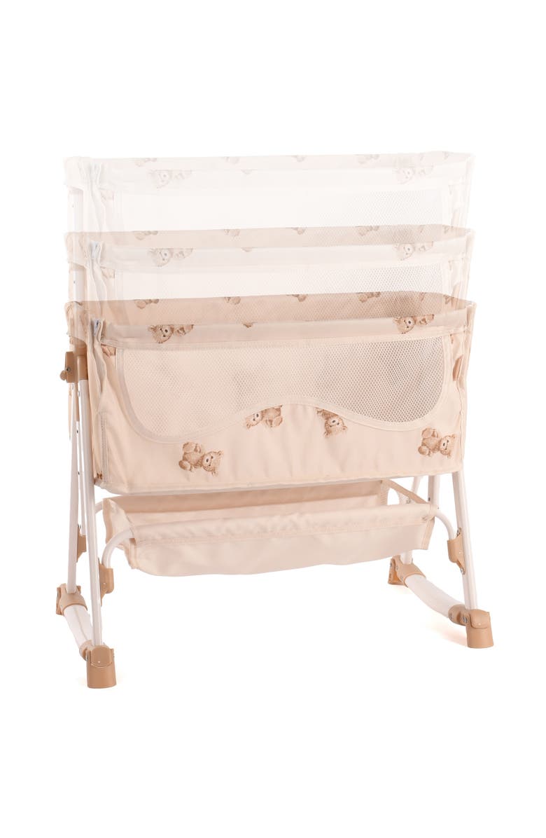 Roma Prams Teddy Doll Bedside Crib, Roleplay Toy, Kids 3+, Alternate, color, Beige