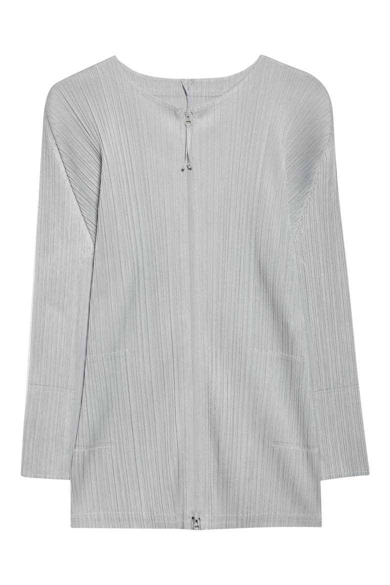 Monthly Colors September Pleated Longline Zip Jacket (Women