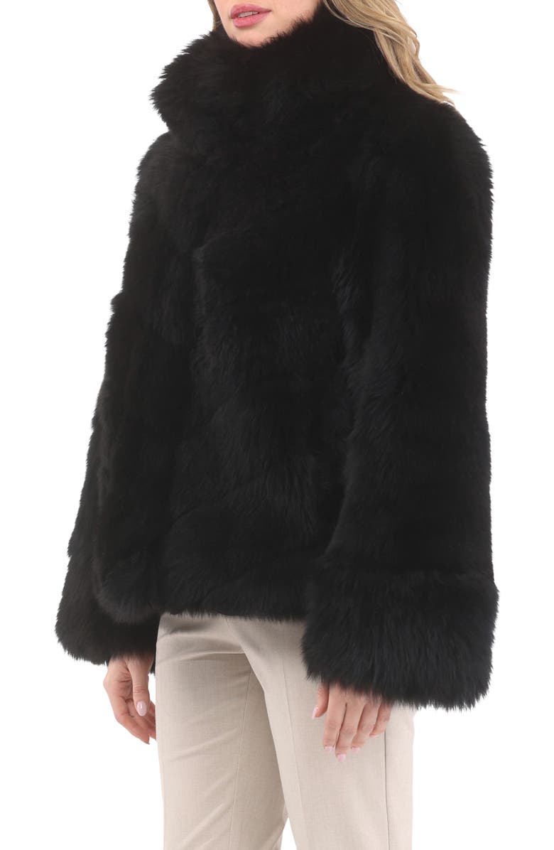 GORSKI Genuine Shearling Chevron Jacket, Horizontal Bottom and Reversible, Alternate, color, Black/Black