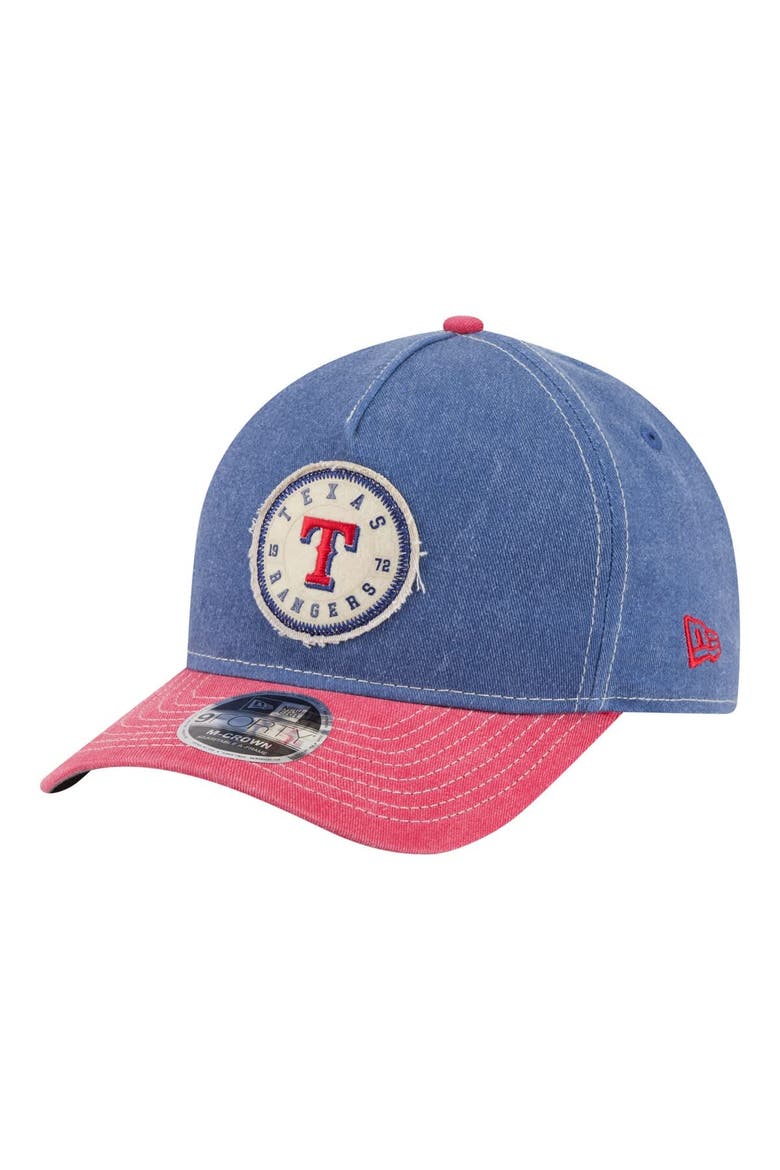 Men's New Era  Royal/Red Texas Rangers Felt M-Crown 9FORTY Adjustable Hat, Main, color, Royal