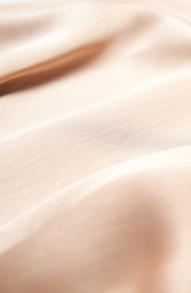 HALSTON Rhiannon Belted Satin Column Gown, Alternate, color, Tan Beige