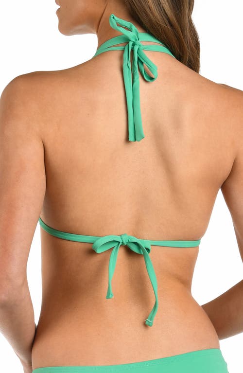 La Blanca Island Gathered Halter Bikini Top